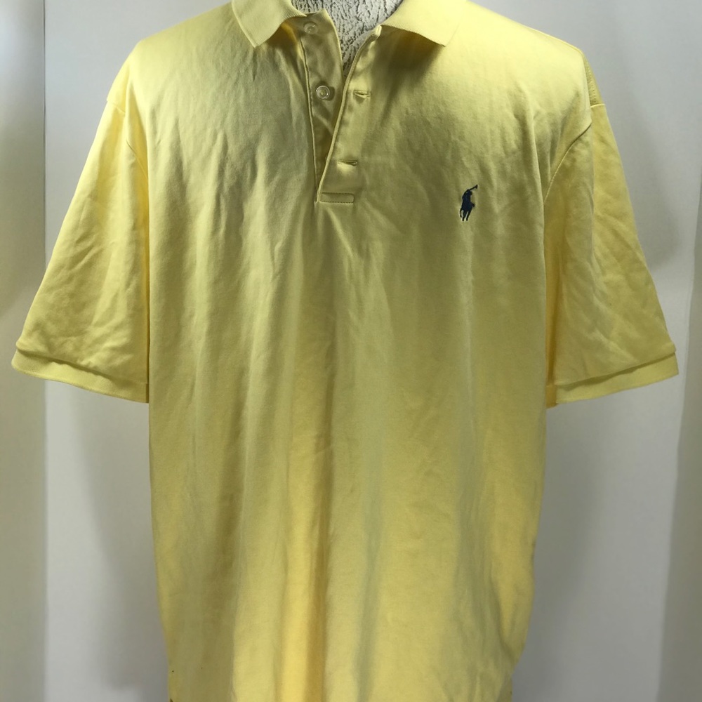 Polo Ralph Lauren Classic Fit Mens Size LG Yellow Short Sleeve Golf Polo Shirt